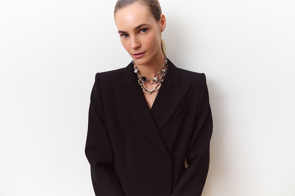 Jacke aus Gabardine